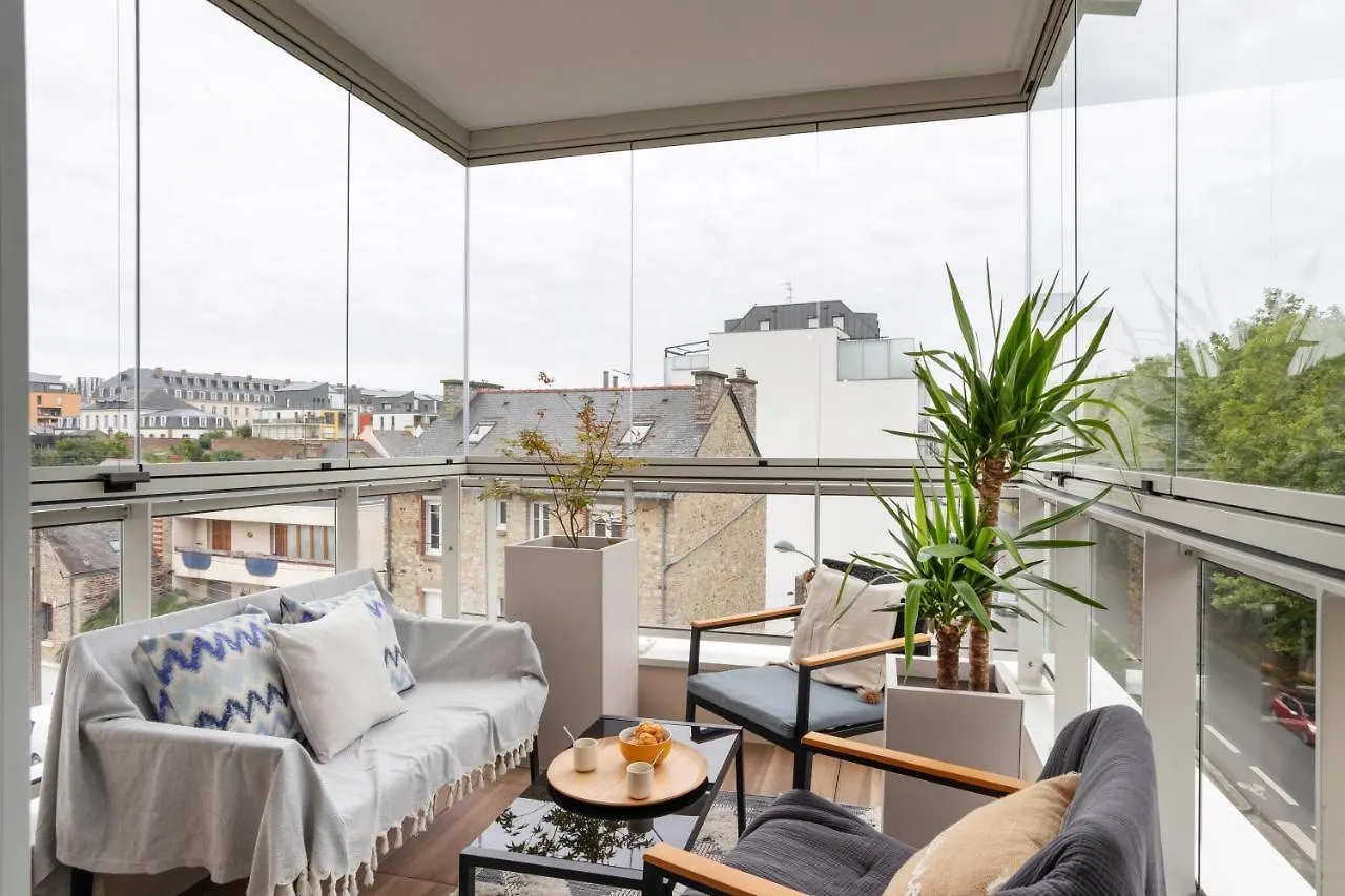 L'Air - Elegant 2 Chambres Avec Loggia Dans Residence De Haut Standing Rennes Francie